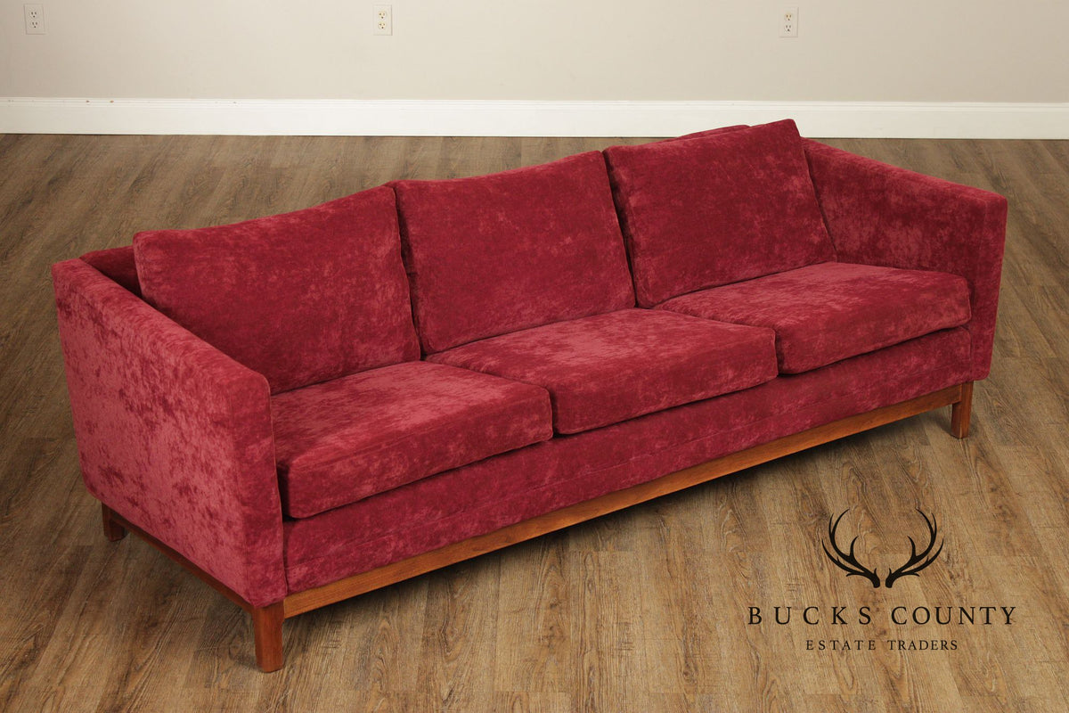 Edward Wormley Attributed Mid-Century Modern Three Cushion Sofa