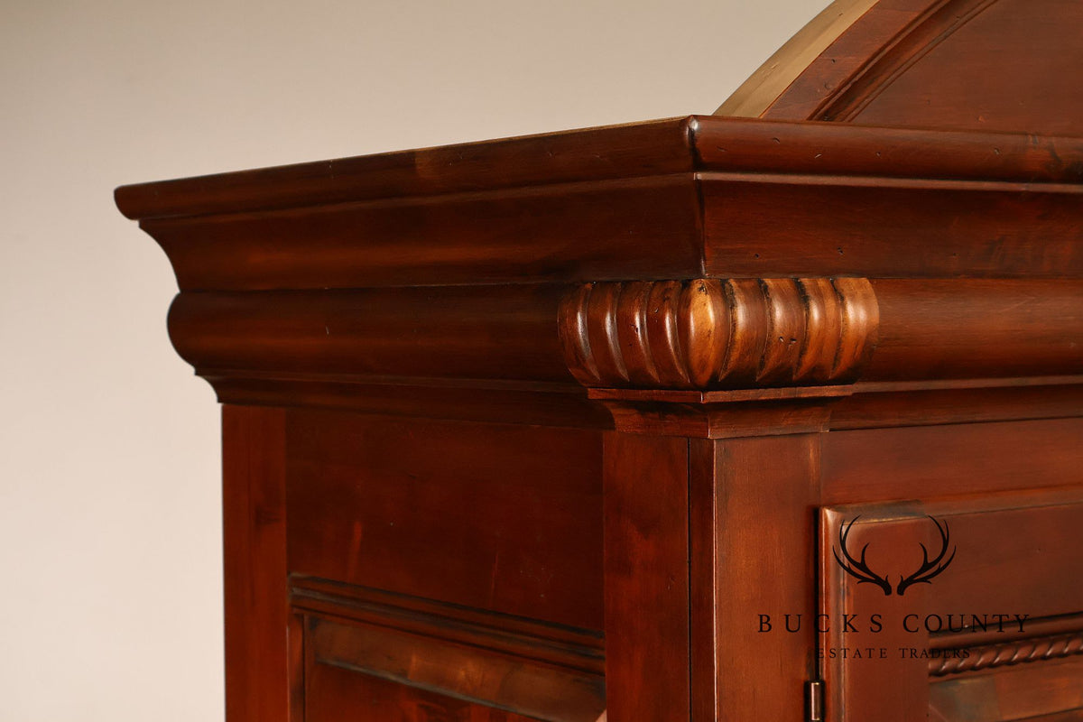 Ethan Allen 'British Classics' Carved Maple And Birch Armoire