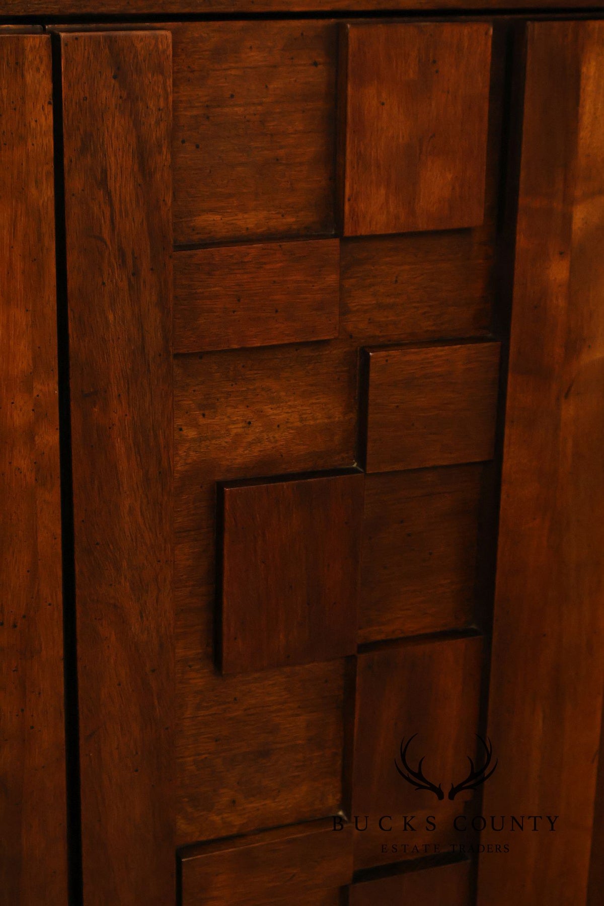 Vintage Lane Mid-Century Modern Brutalist Walnut Dresser