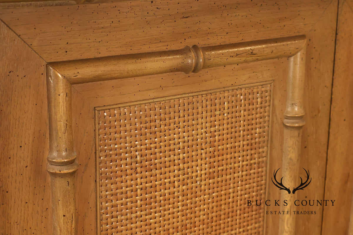 American Of Martinsville Faux Bamboo Tall Gentleman's Chest Armoire