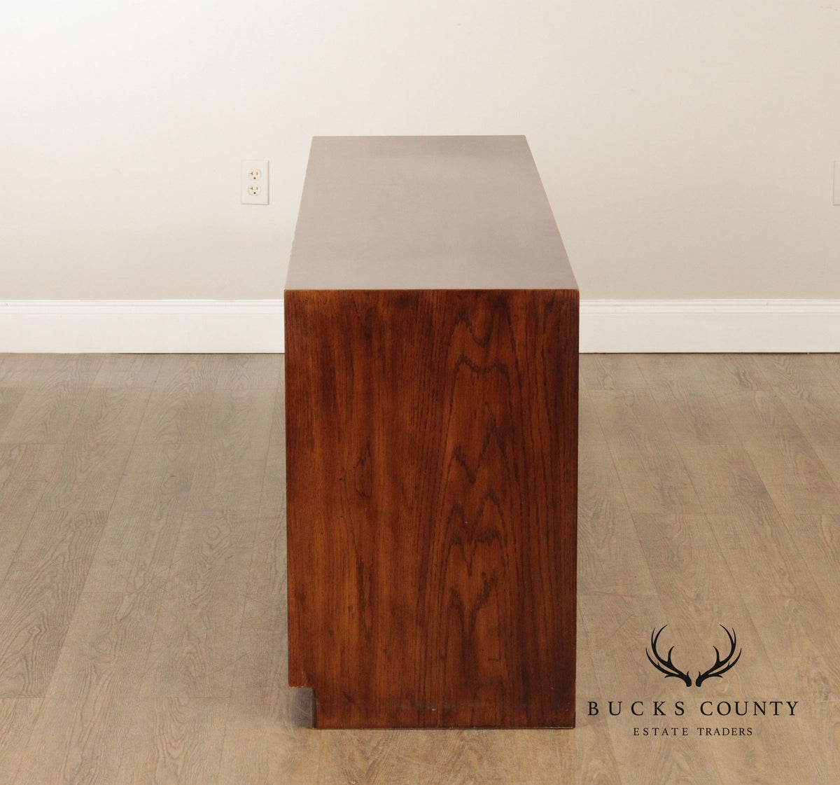 Henredon 'Scene One' Campaign Style Walnut Chest of Drawers