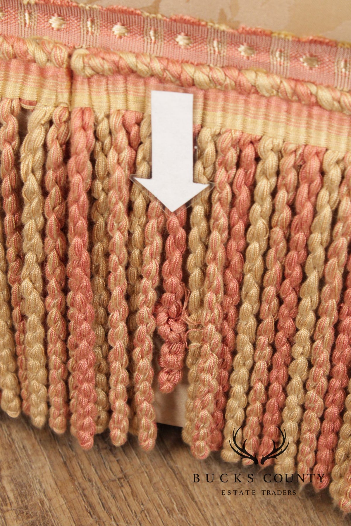 Century Furniture Pair of Fringed Ottomans
