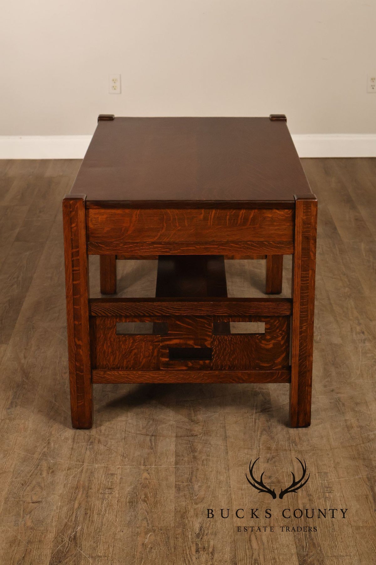 Antique Arts & Crafts Library Table Writing Desk
