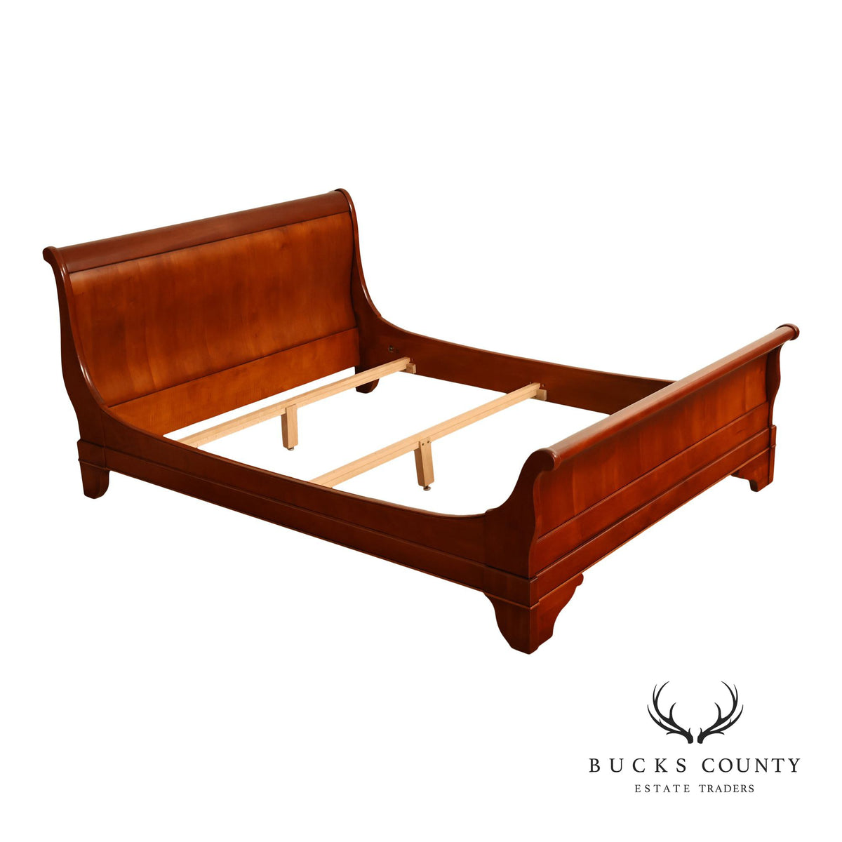 Grange Furniture French Louis Philippe Style Cherry Queen Sleigh Bed
