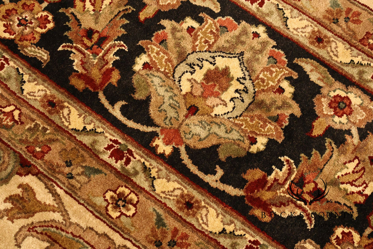 Persian Style Floral Wool Area Rug 12 inch x 15 inch 10 inch