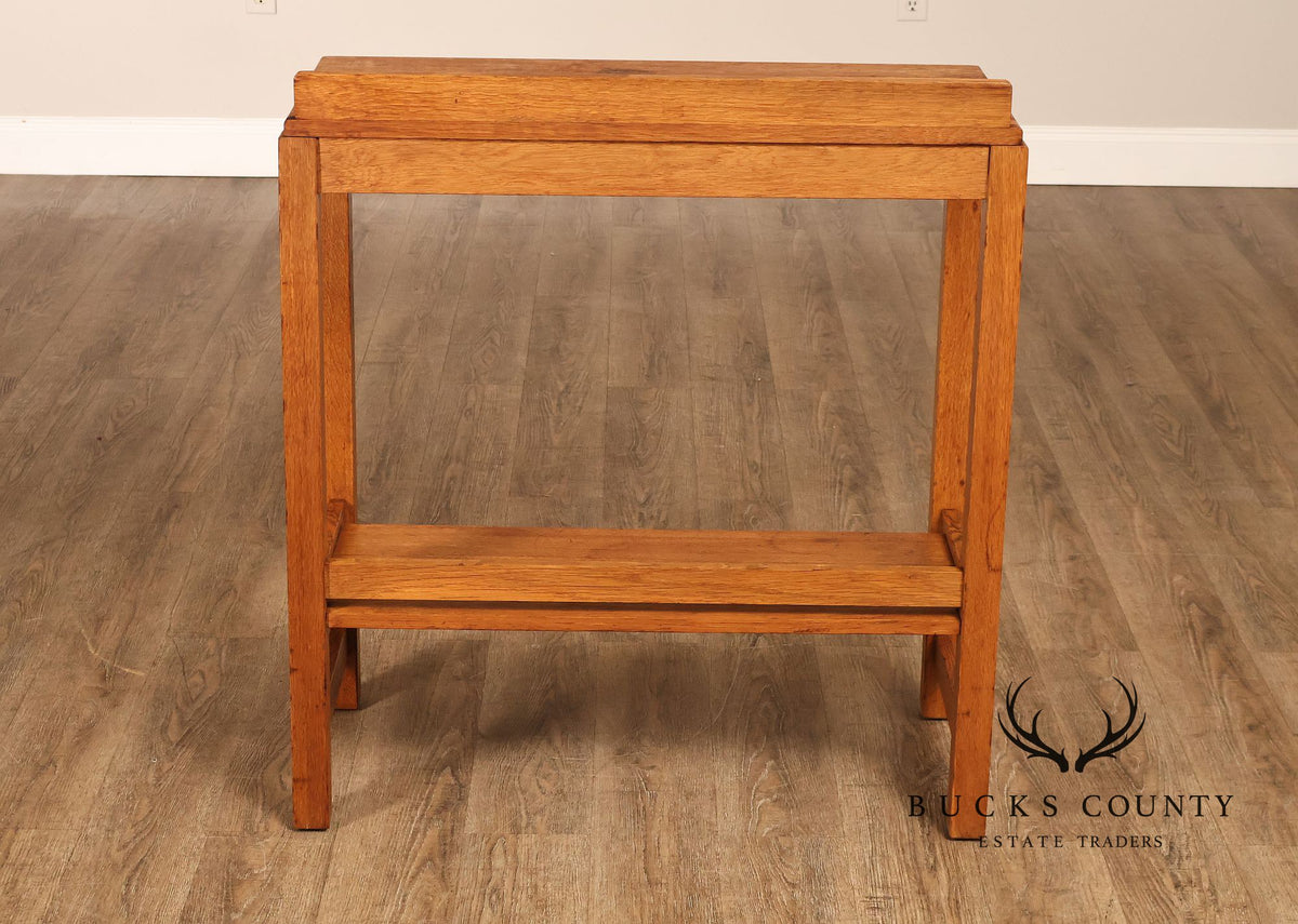 Antique Limbert Arts And Crafts Quarter Sawn Oak Server or Console Table