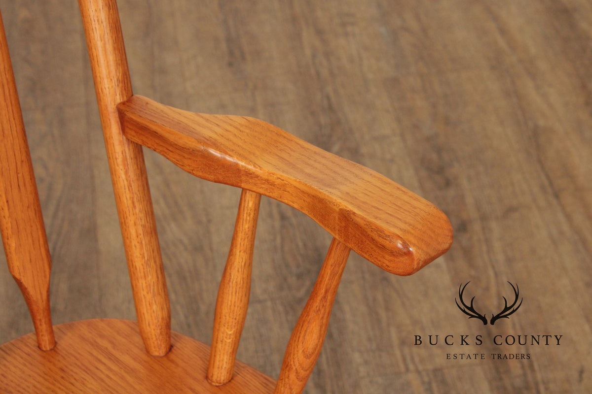 Traditional Set of Four Oak Windsor Dining Chairs