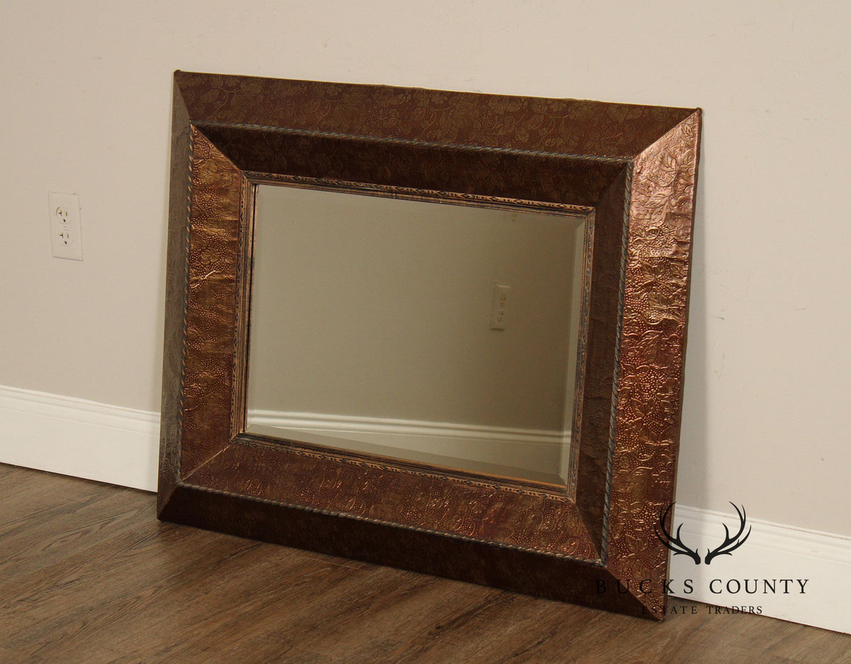 Howard Elliot Collection Chased Embossed Metal Wall Mirror