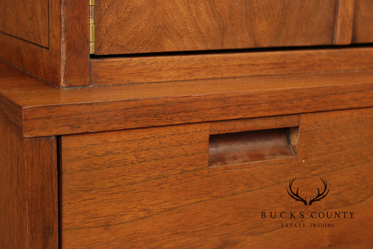 American Of Martinsville Mid-Century Modern Walnut Gentleman's Chest