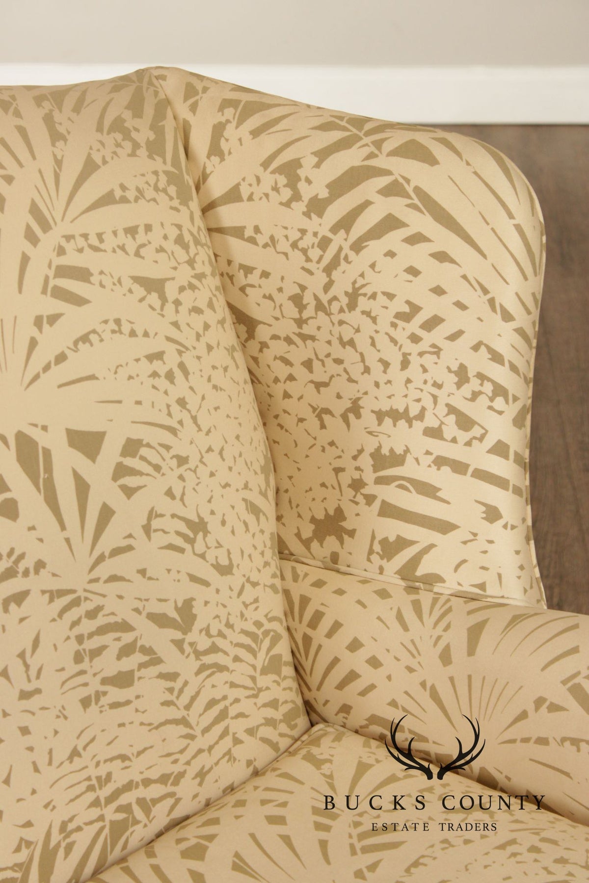 Drexel Chippendale Style Pair of Wingback Armchairs
