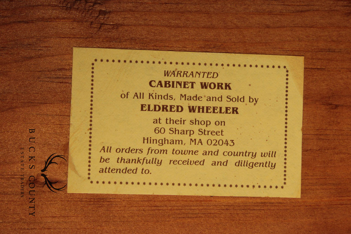 Eldred Wheeler Federal Style Cherry Sideboard