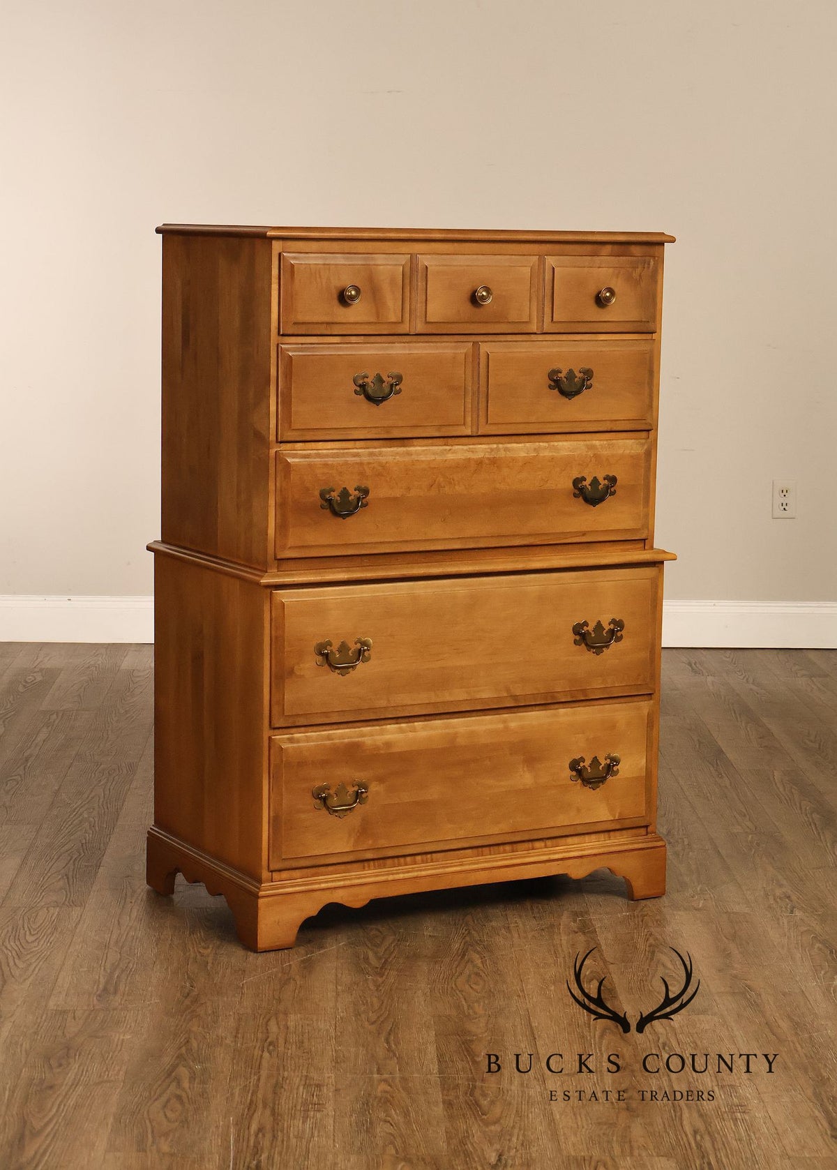 Traditional Maple Tall Chest Of Drawers