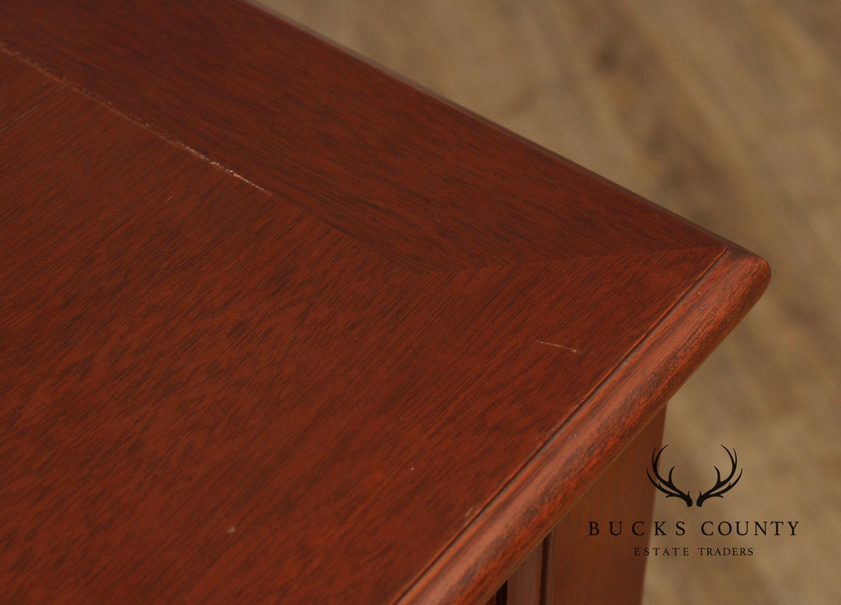 Traditional Style Two Drawer Mahogany Nightstand