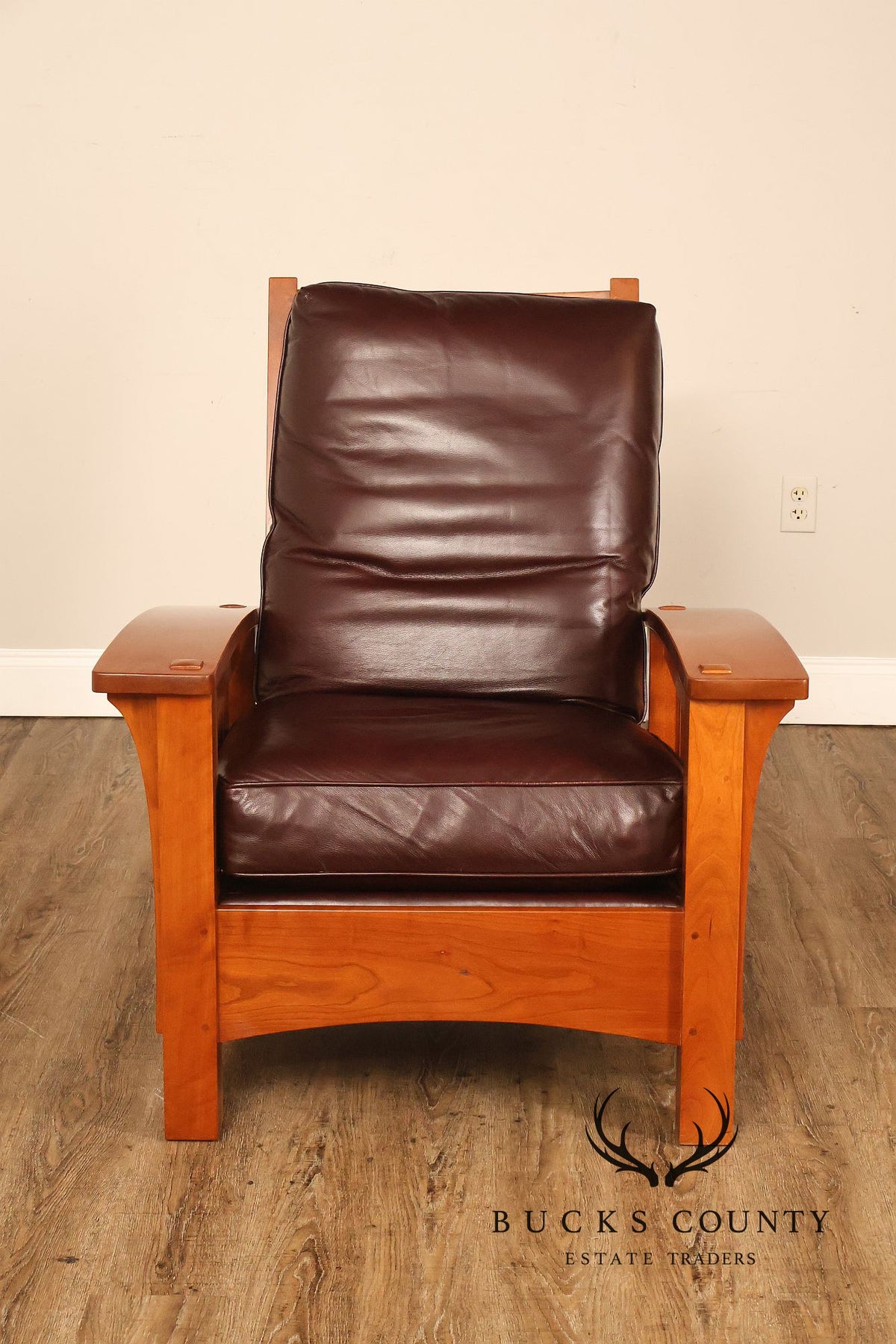 Stickley Mission Collection Cherry Bow Arm Morris Chair