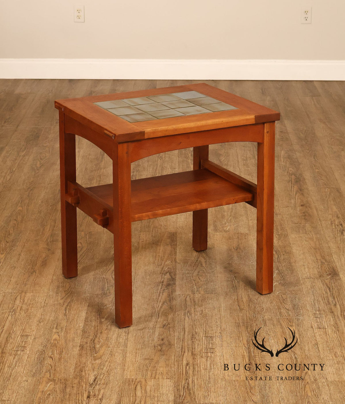 Stickley Mission Collection Tile Top Cherry End Table