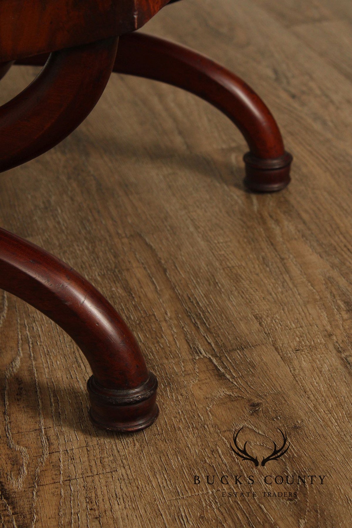 Antique Regency Style Mahogany Curule Stool