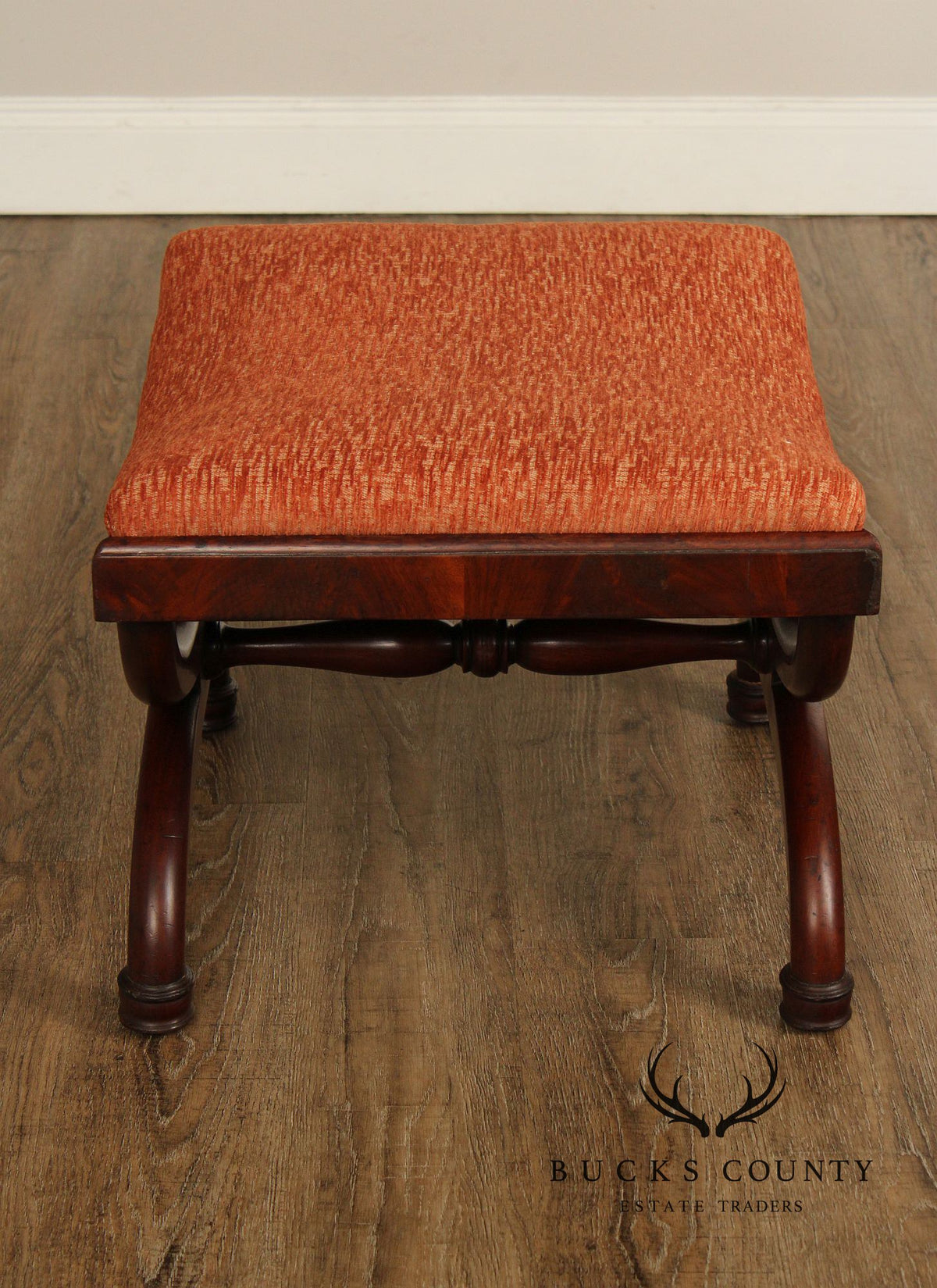 Antique Regency Style Mahogany Curule Stool