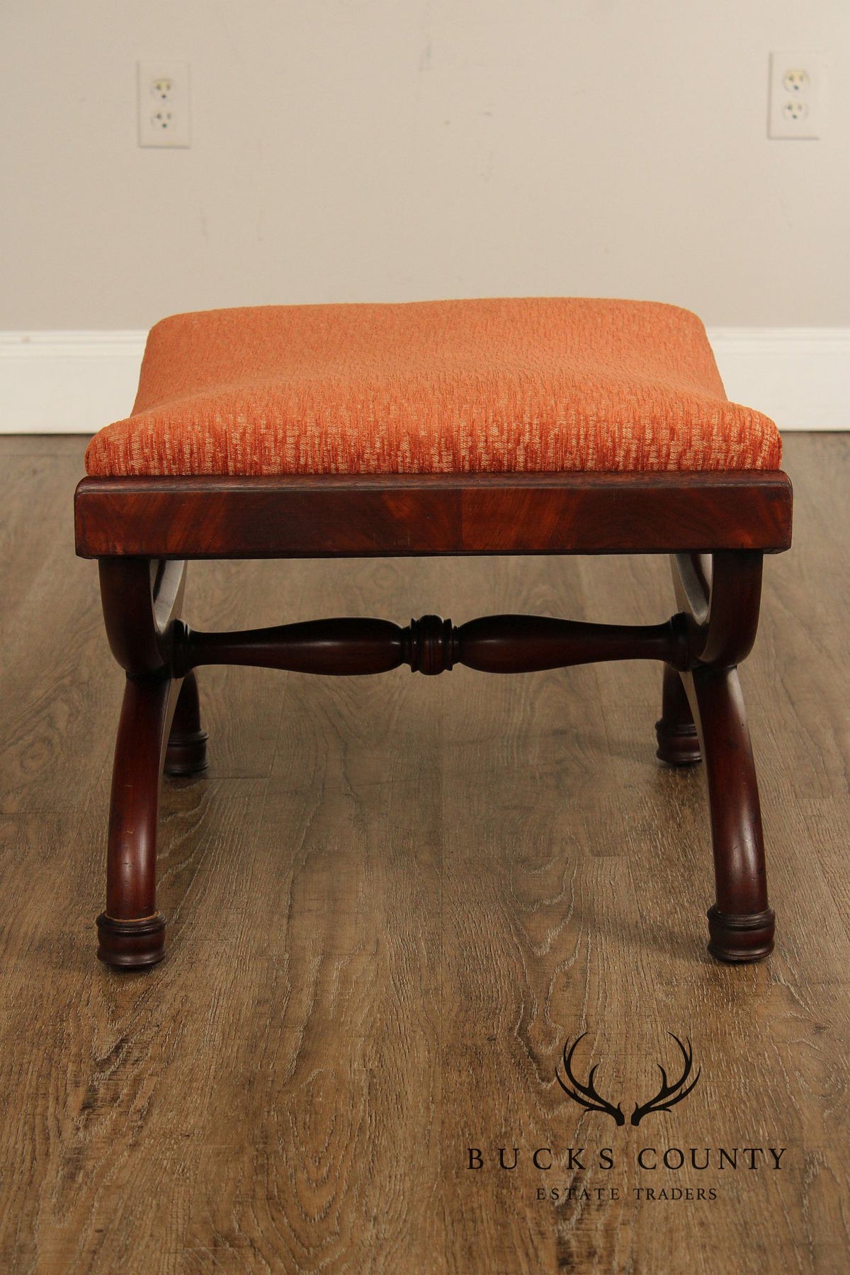 Antique Regency Style Mahogany Curule Stool