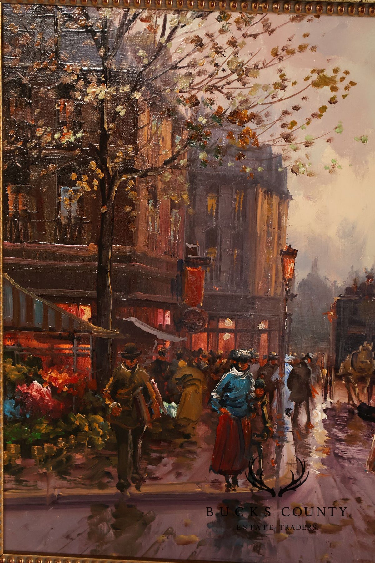 Impressionist Style Painting, Street Scene. Emilio Payes