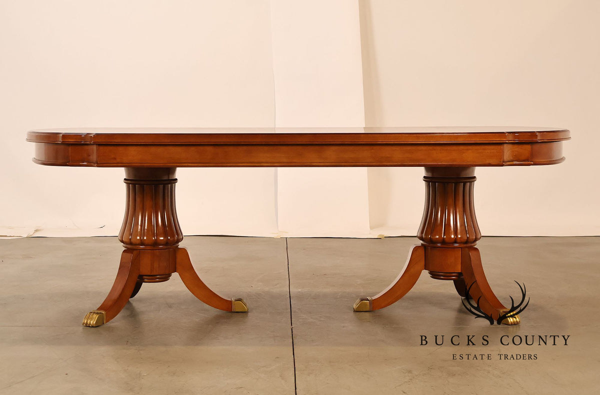 Georgian Style Double Pedestal Mahogany Dining Table