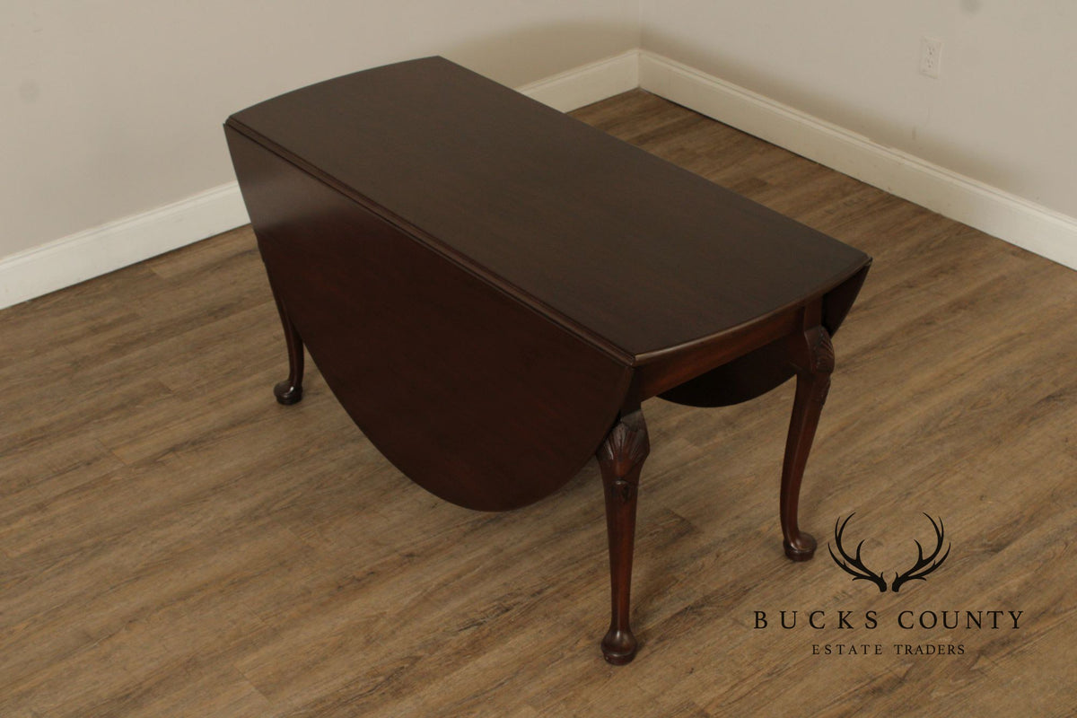 Kittinger Colonial Williamsburg Mahogany Drop Leaf Dining Table