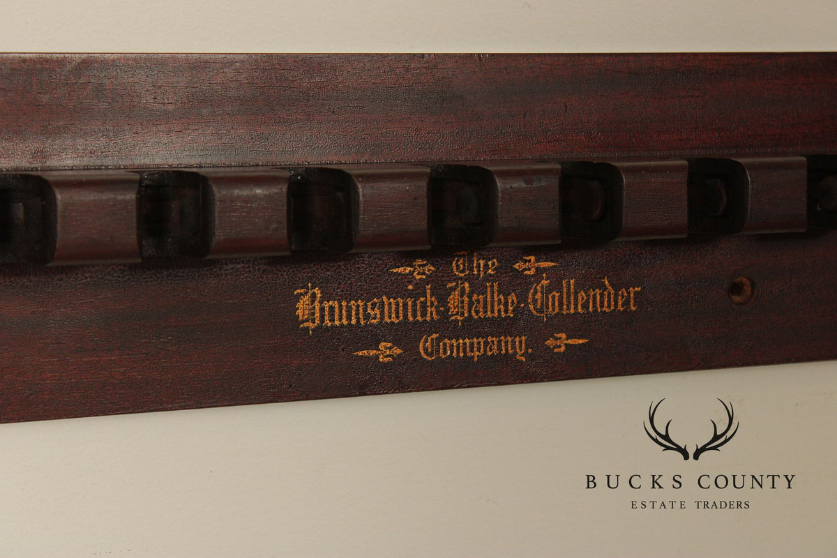Antique Brunswick Balke Collender Company Billiards Cue Rack