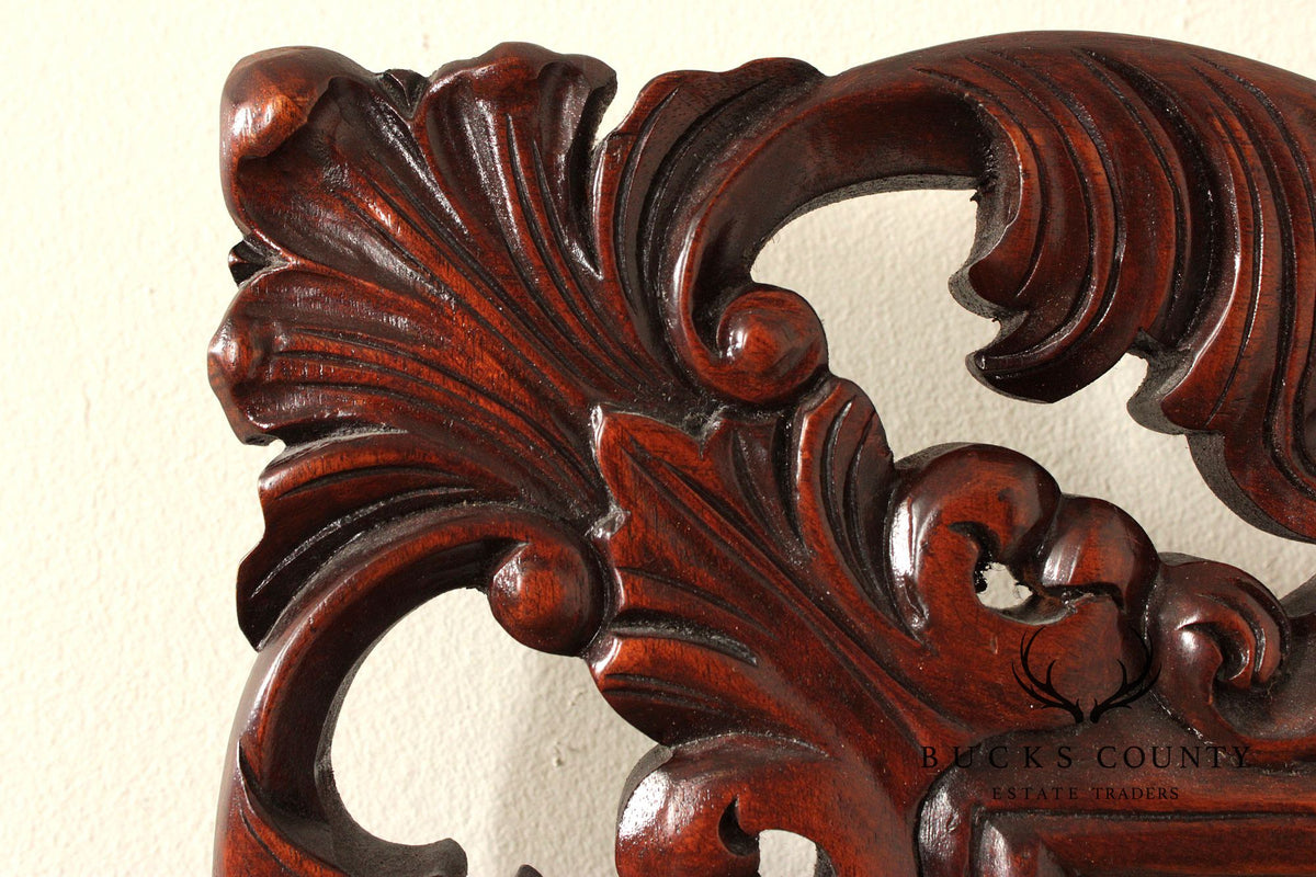 Victorian Style Carved Mahogany Wall Mirror