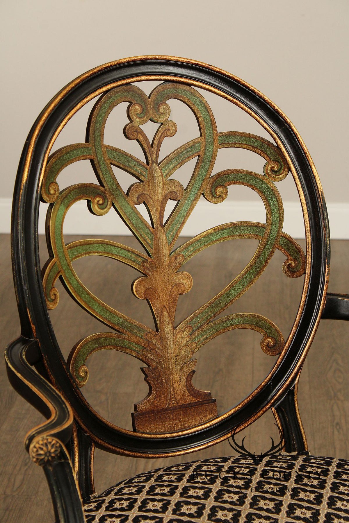 David Michael Louis XVI Style Set of Four Painted Armchairs