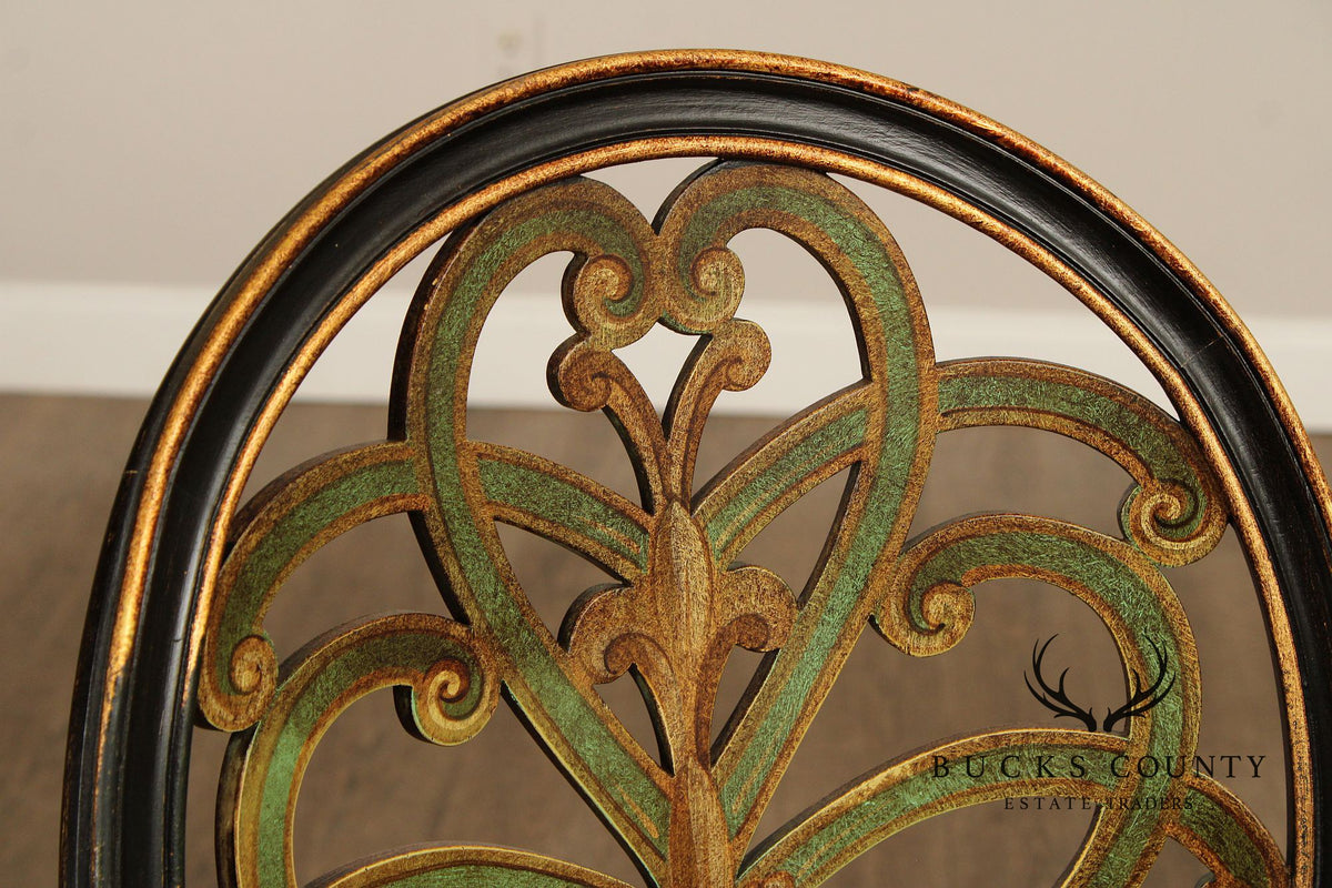 David Michael Louis XVI Style Set of Four Painted Armchairs