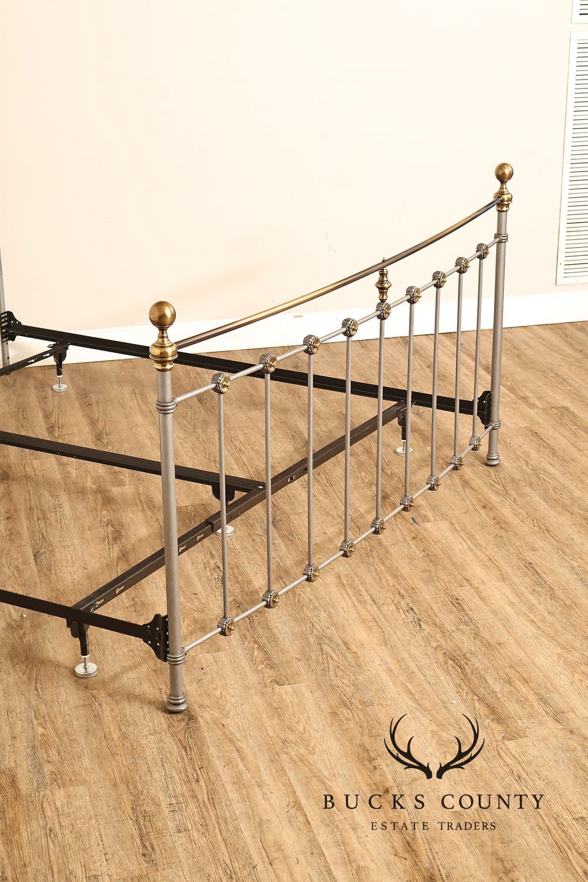 Contemporary Iron And Brass King Size Metal Bed Frame