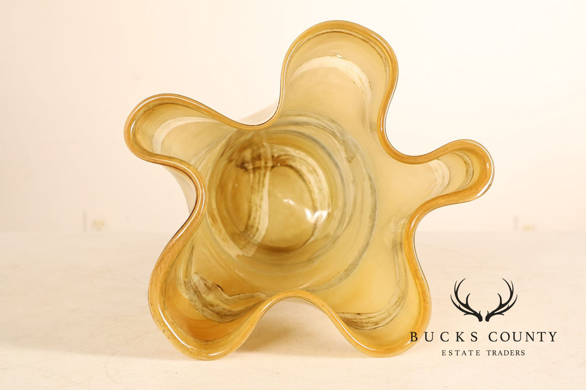 Murano Hand-Blown Glass Vase
