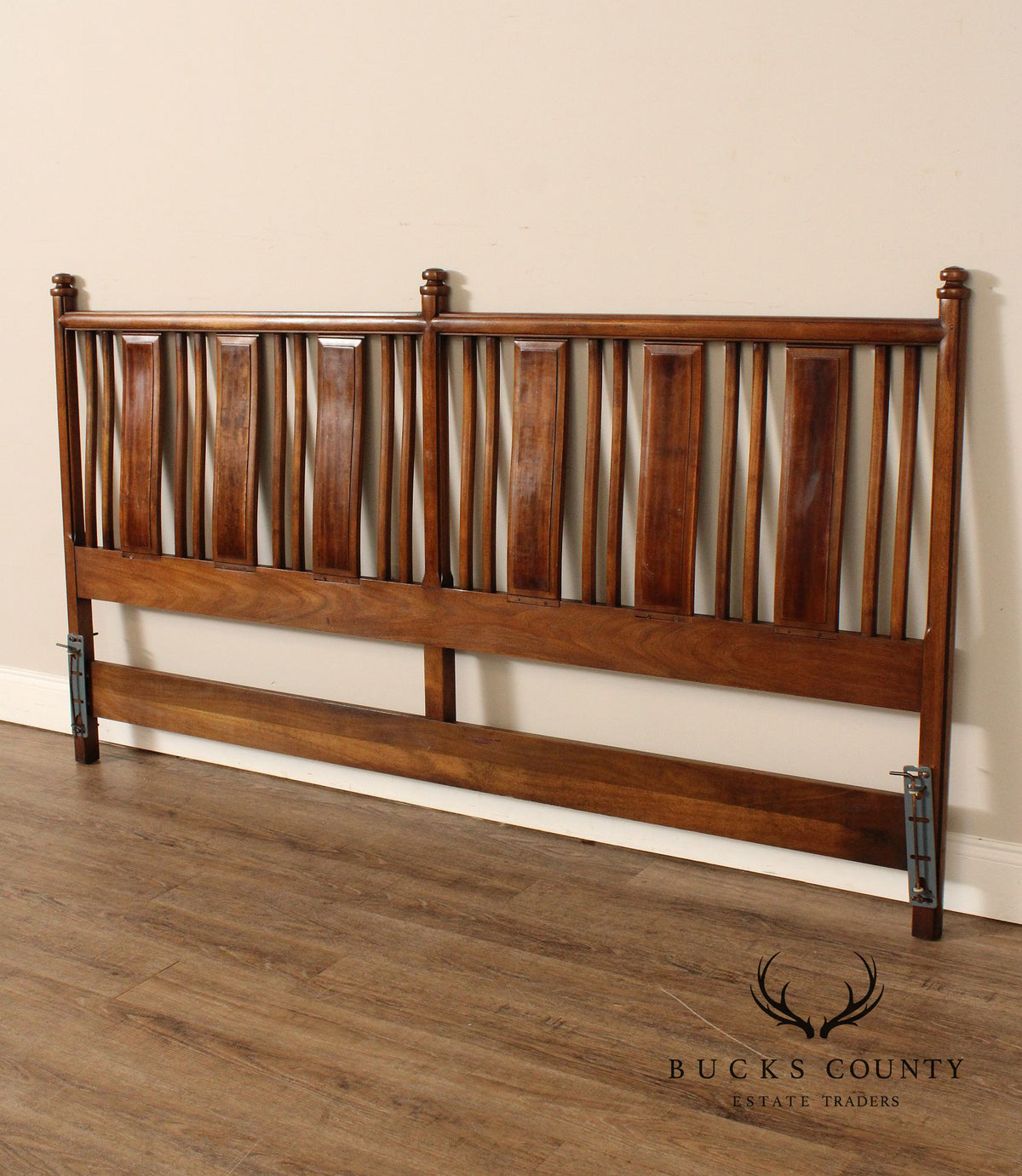 Heritage Mid Century Modern Walnut King Headboard