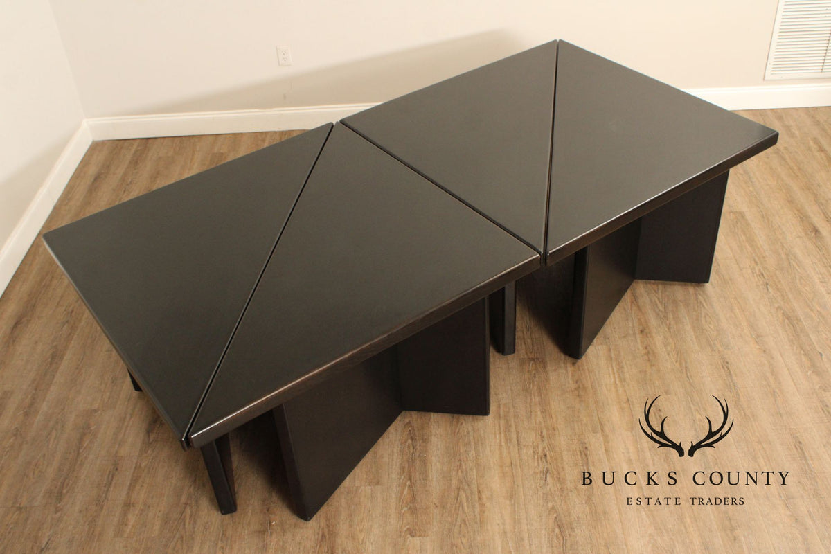 After Frank Lloyd Wright Custom Quality Modern Modular Dining Table
