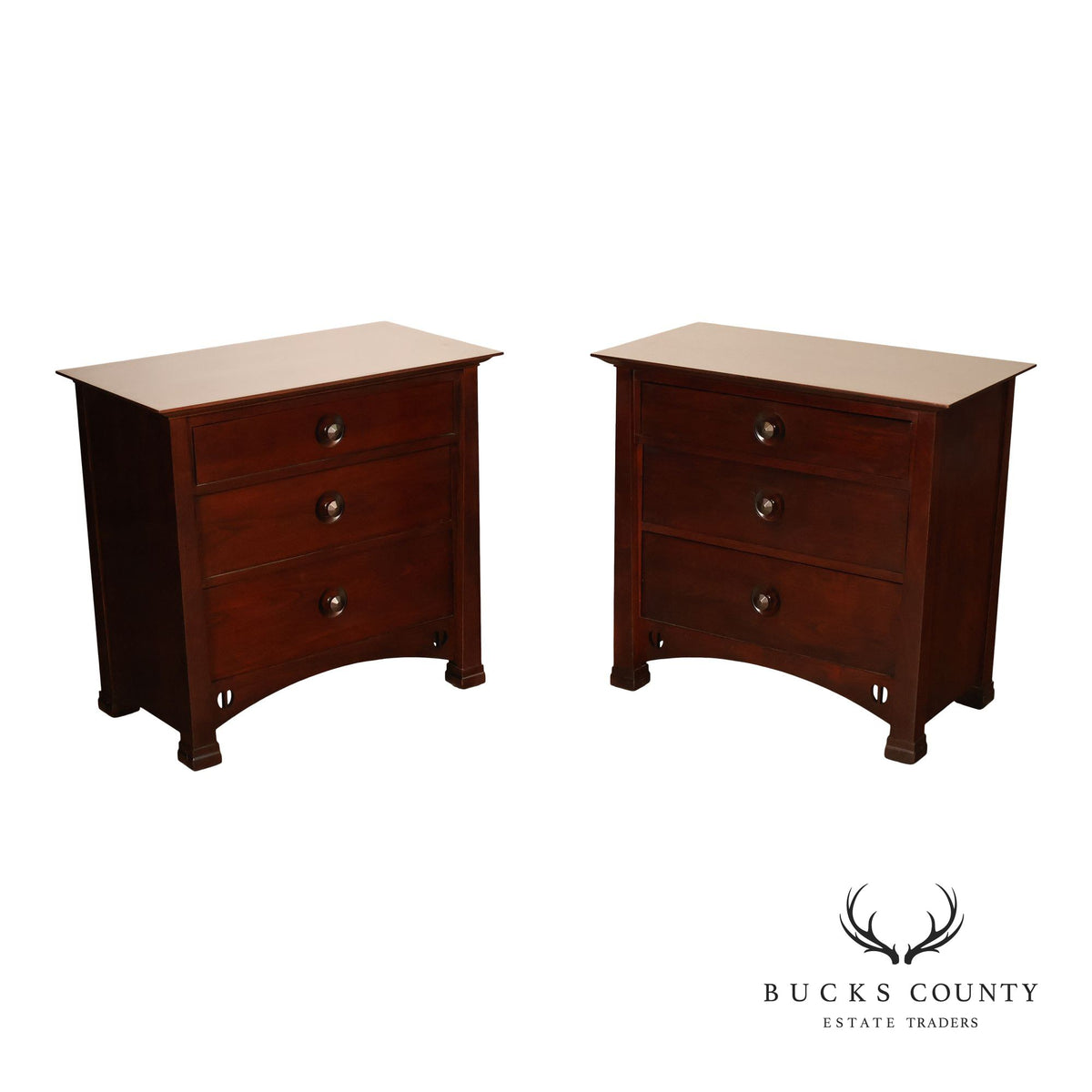 Stickley Edinburgh Collection Pair Of Cherry Nightstands