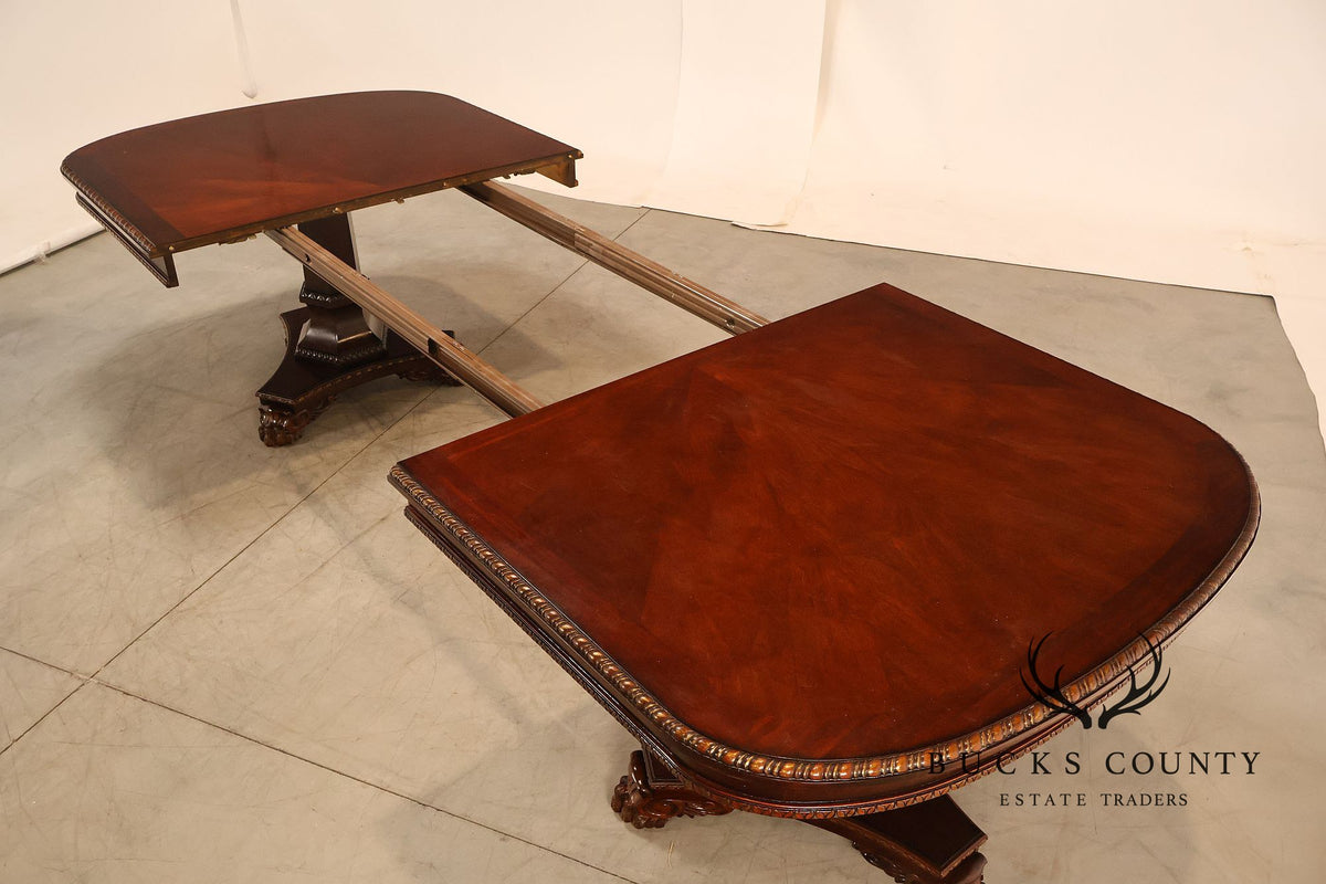 Century Furniture Expandable Cherry Pedestal Dining Table