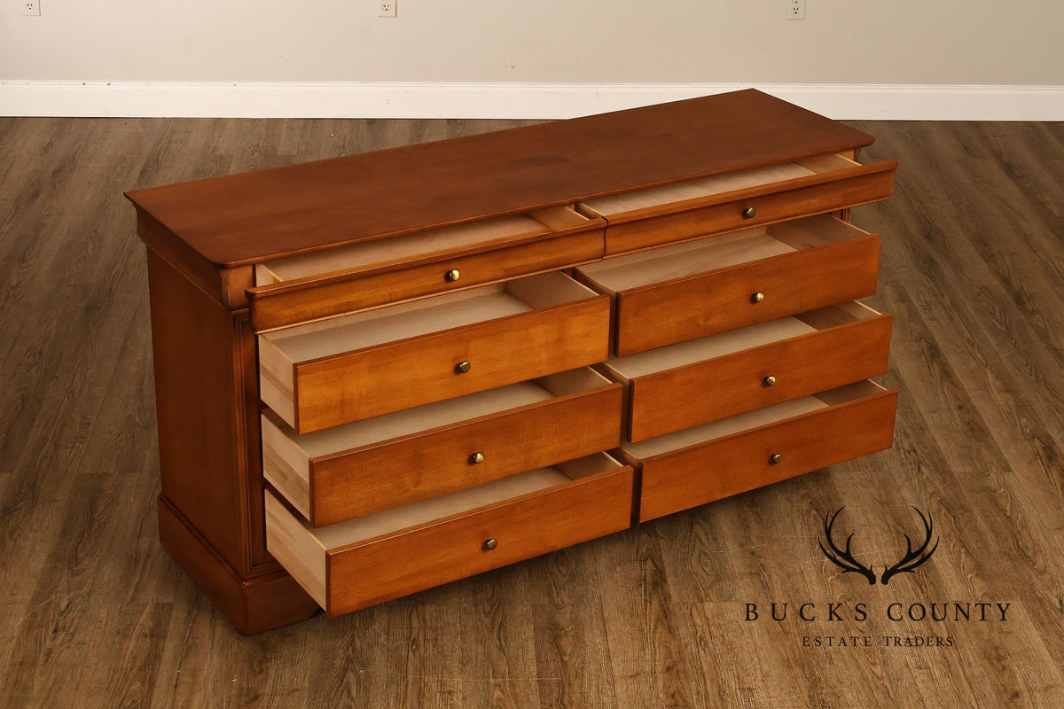 HPL Shermag Louis Philippe Style Cherry Eight-Drawer Dresser