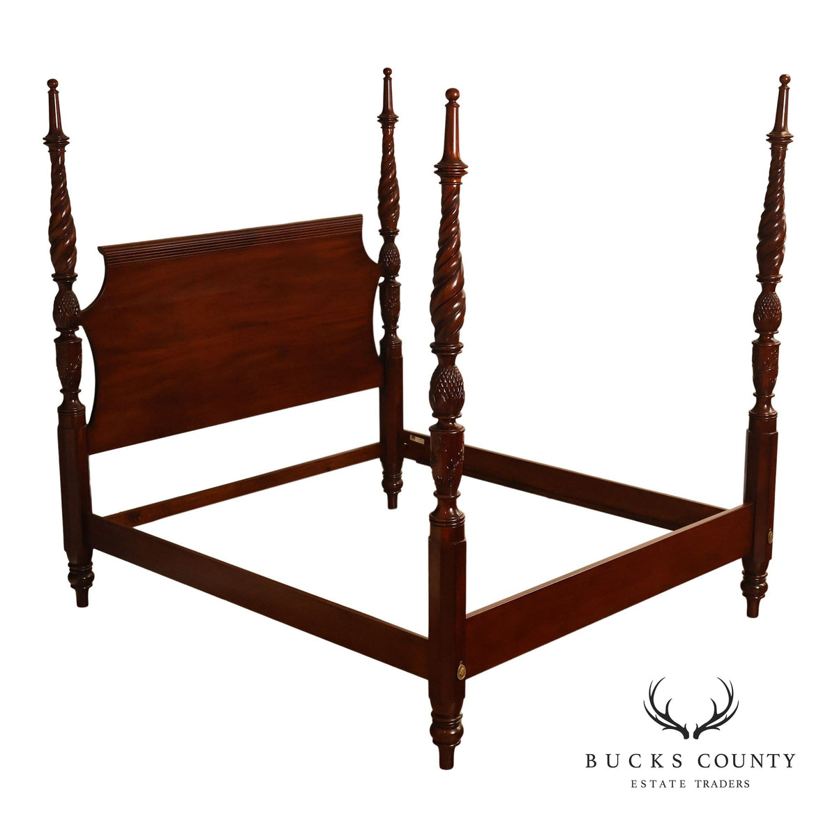 Lexington Furniture Carved Mahogany King Four Poster Bed