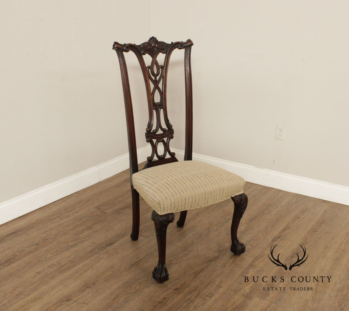 Antique Chippendale Style Mahogany Side Chair