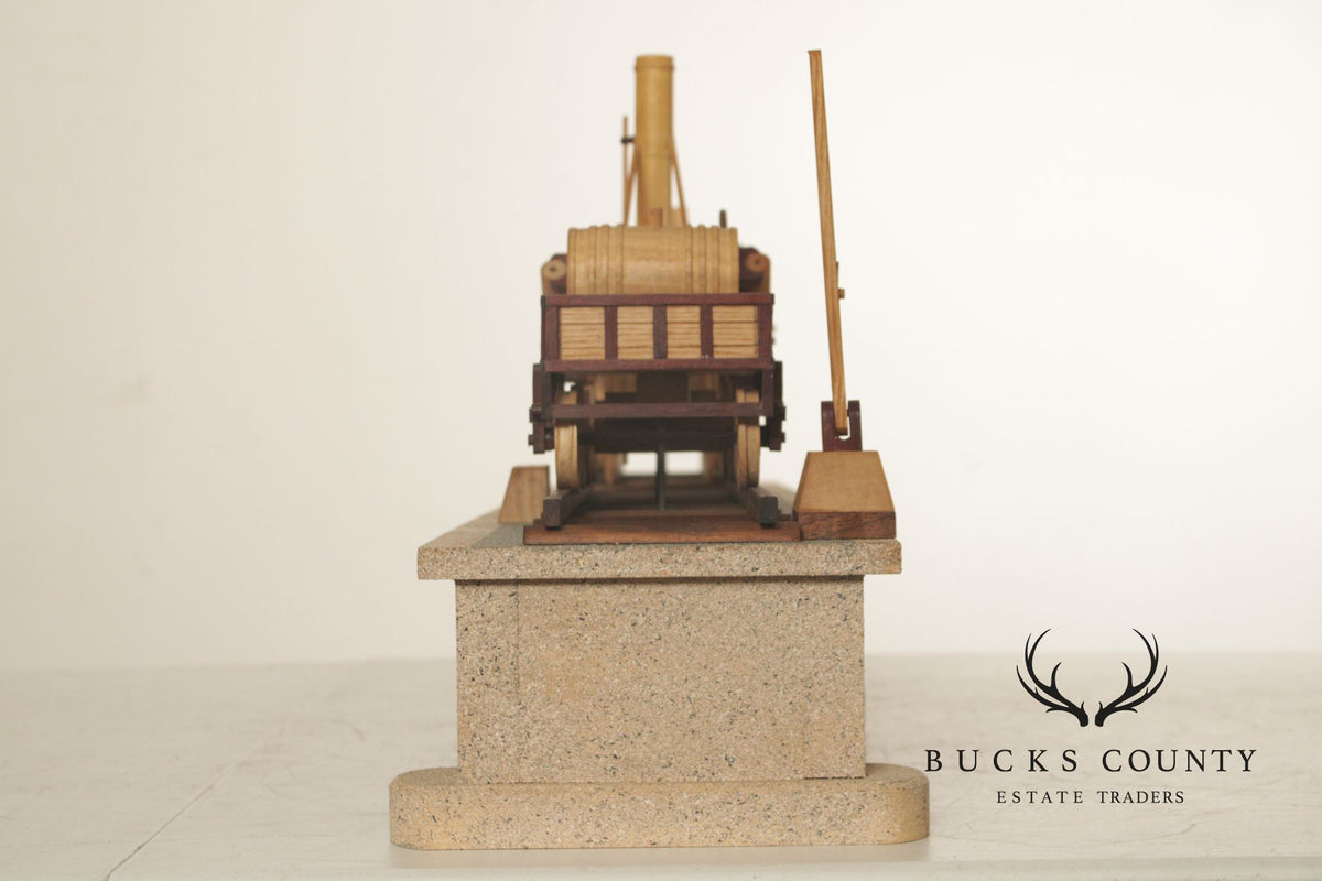 Philip Jacoby Carved Wood Model Train