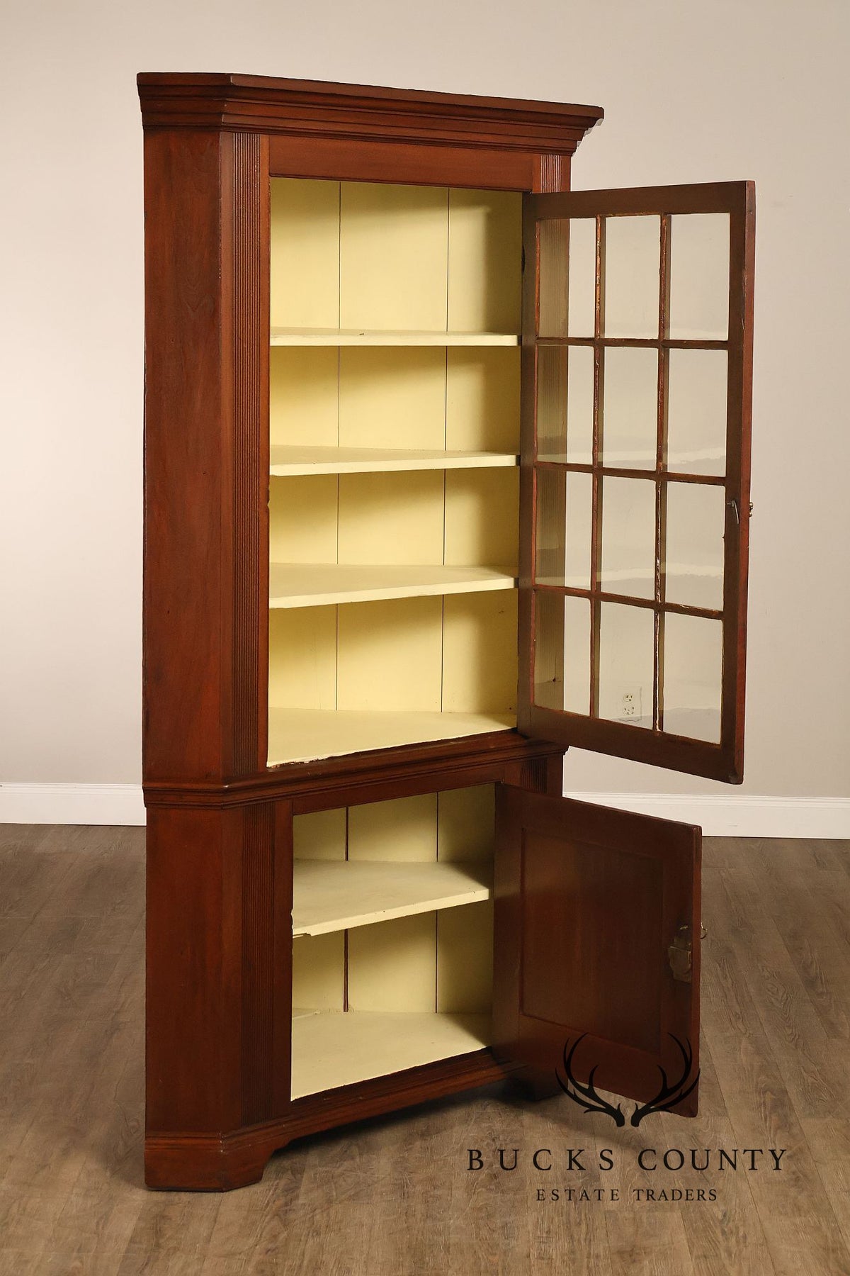 Antique American Walnut Corner Cabinet