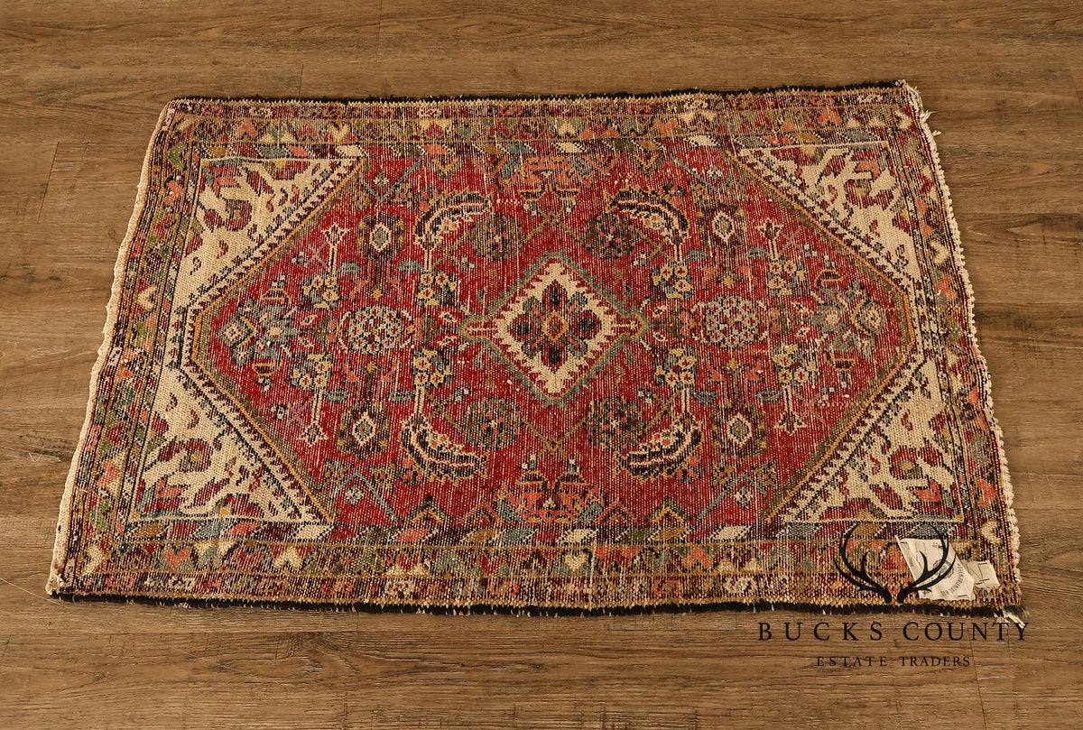 Hamedan Vintage Hand Woven Wool Area Rug