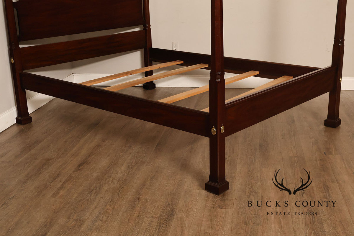 Henkel Harris Georgian Mahogany Queen Size Four Poster Bed