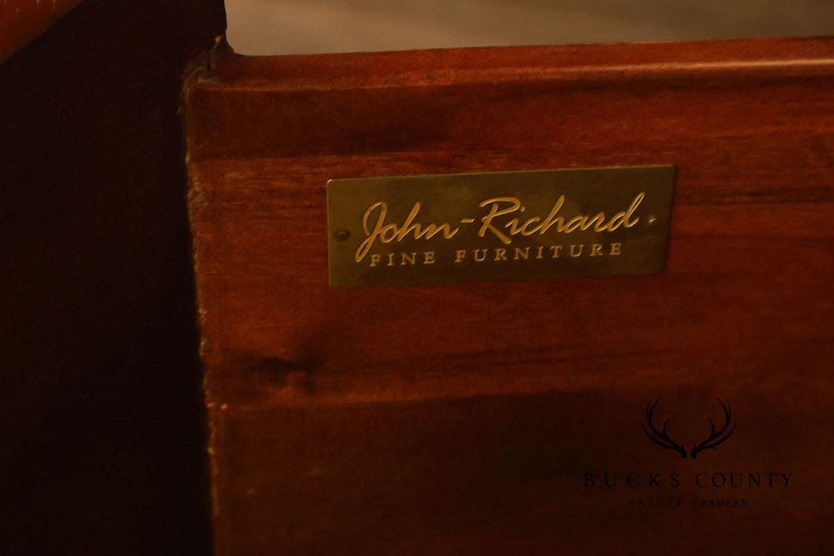 John-Richard Ebony Inlaid Satinwood Demilune Chest
