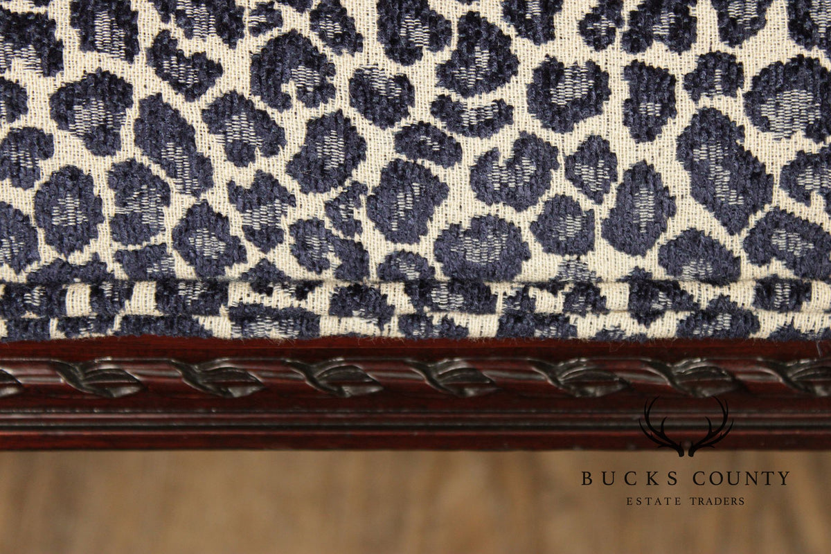French Louis XVI Style Mahogany Vanity Bench