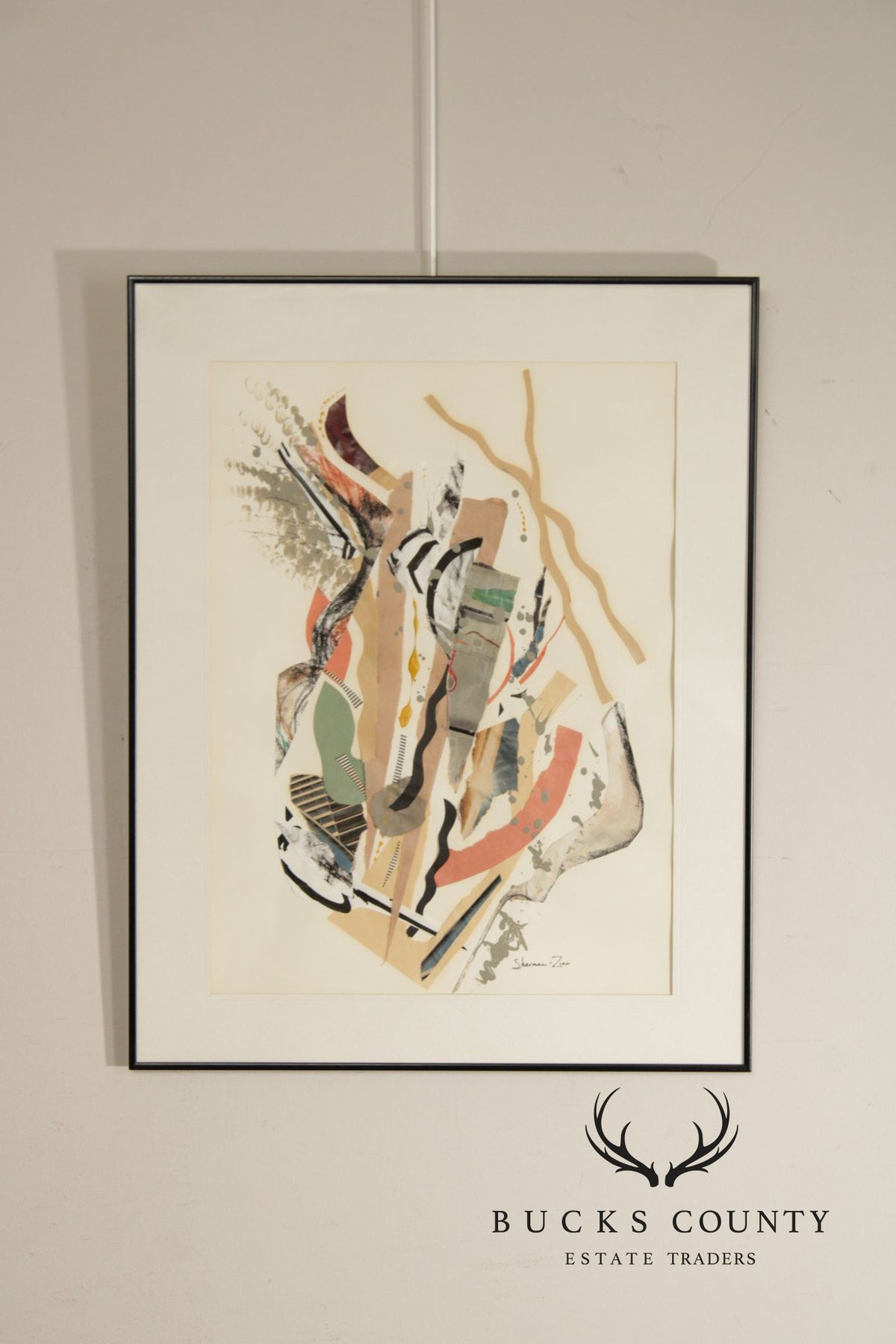 Ellen Sherman-Zinn Abstract Expressionist Mixed Media Collage