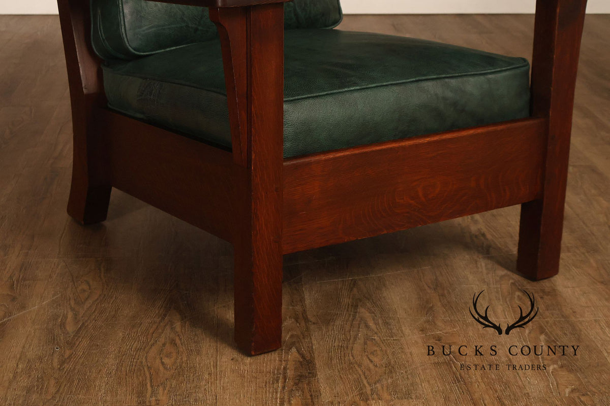 Limbert Arts & Crafts Antique Mission Oak Lounge Chair And Rocking Chair