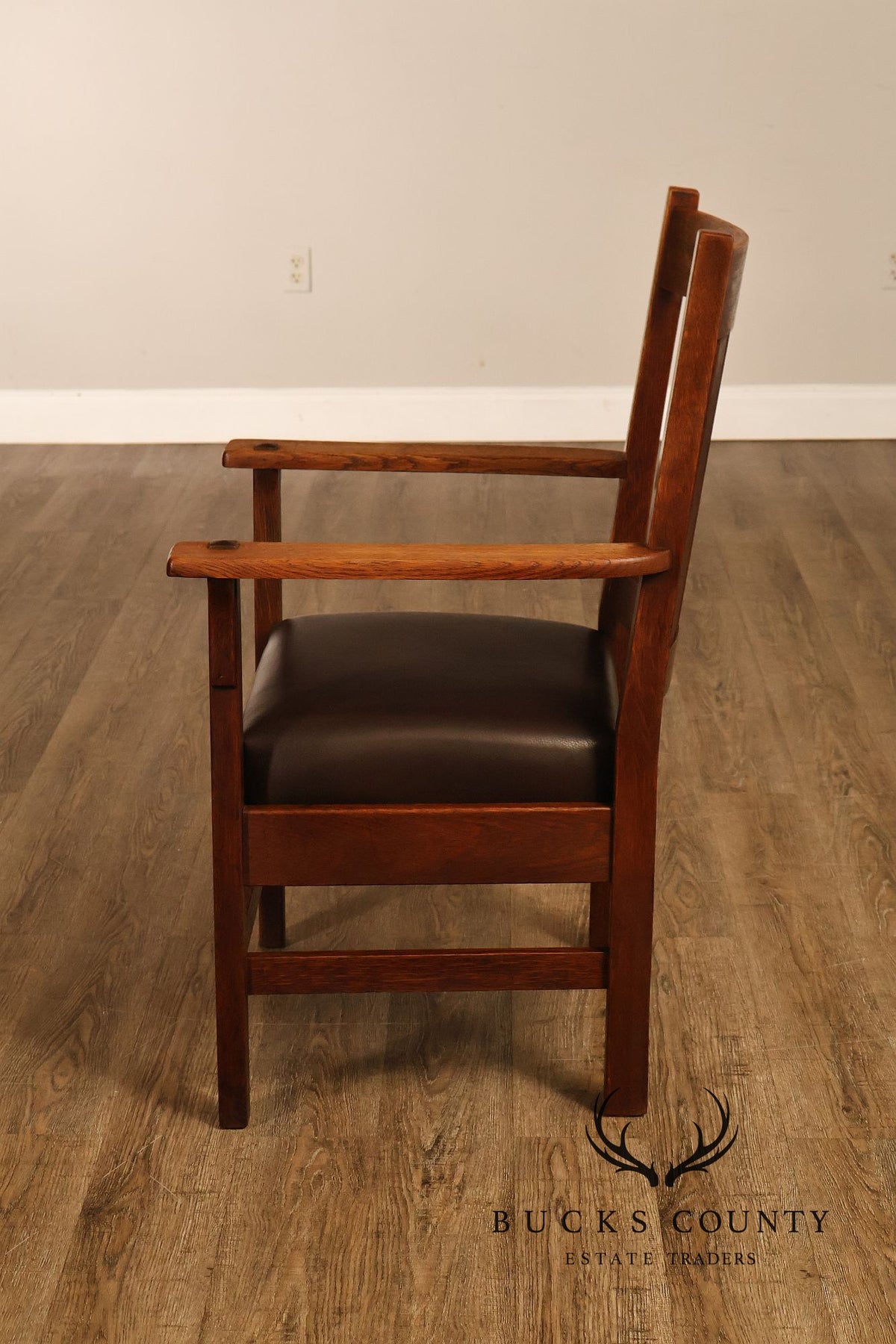 Antique Mission Quarter Sawn Oak Armchair