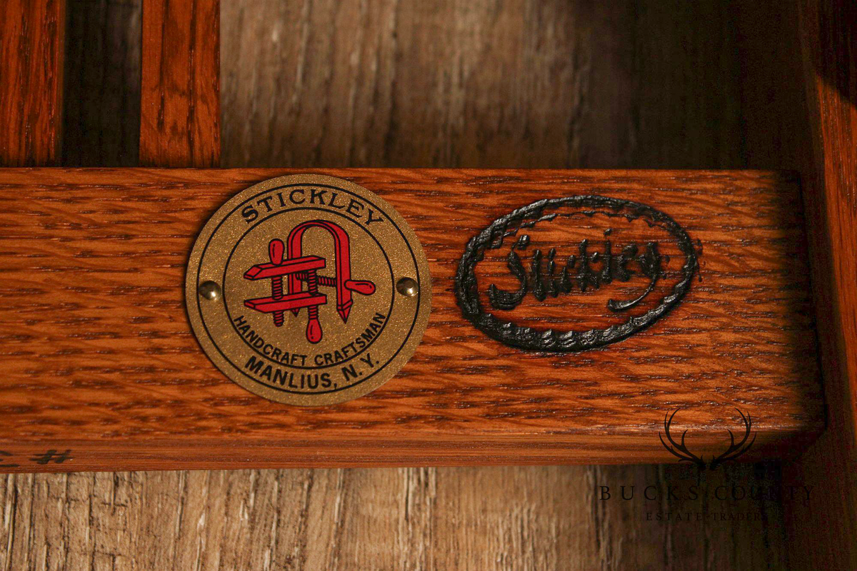 Stickley Mission Collection Oak and Leather Footstool