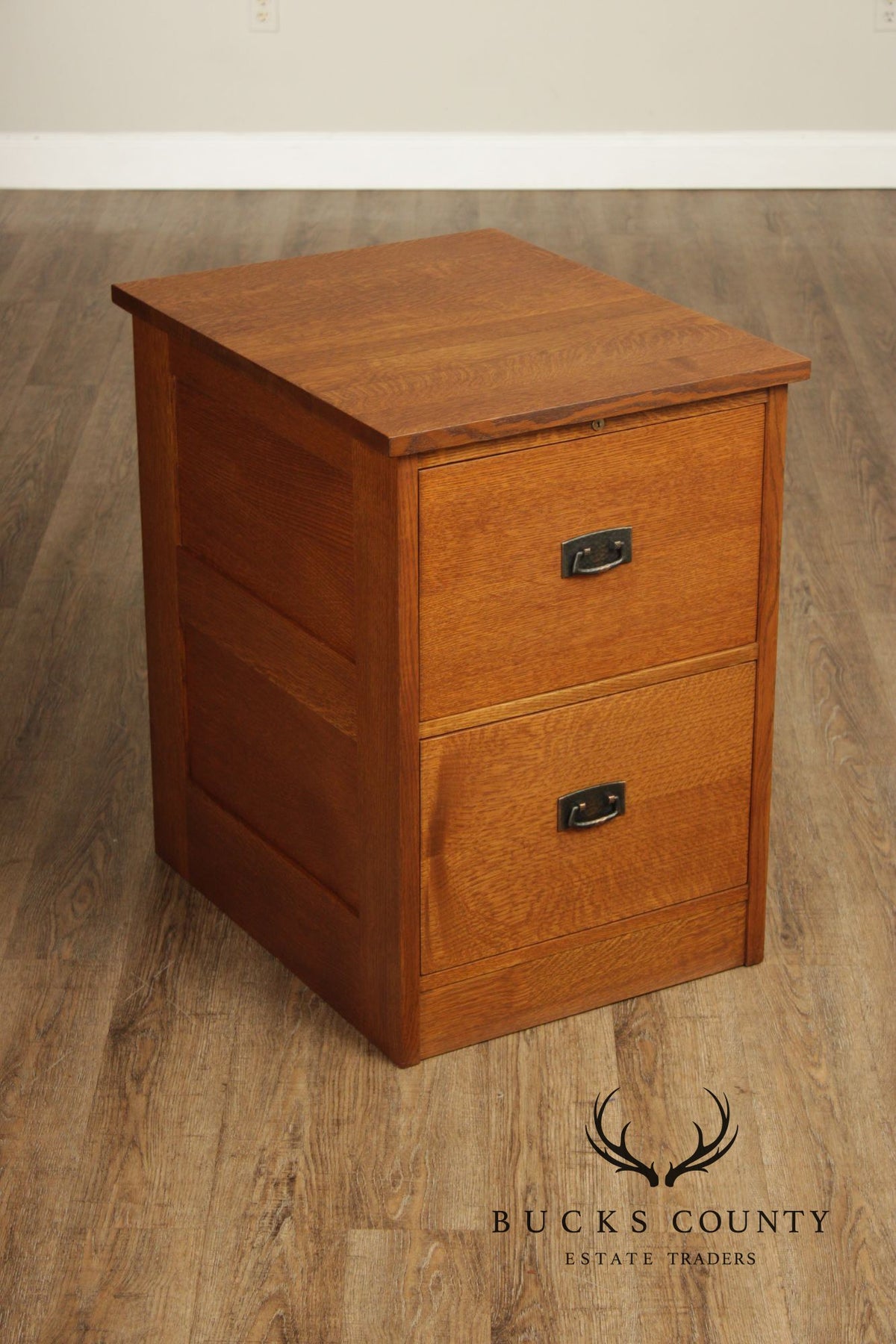 Stickley Mission Collection Oak Two Drawer File Cabinet