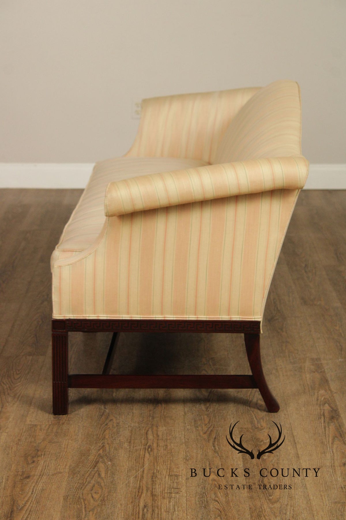 Hickory Chair Chippendale Style Mahogany Camelback Sofa